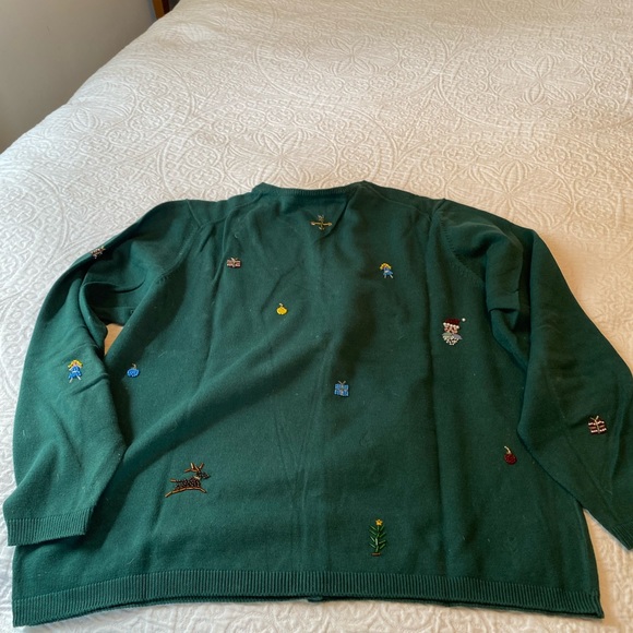 Susan Bristol Christmas Beaded Sweater Set - Picture 6 of 10